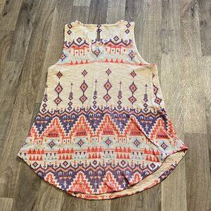Ginger G Knit Patterned Tank Top Size Large